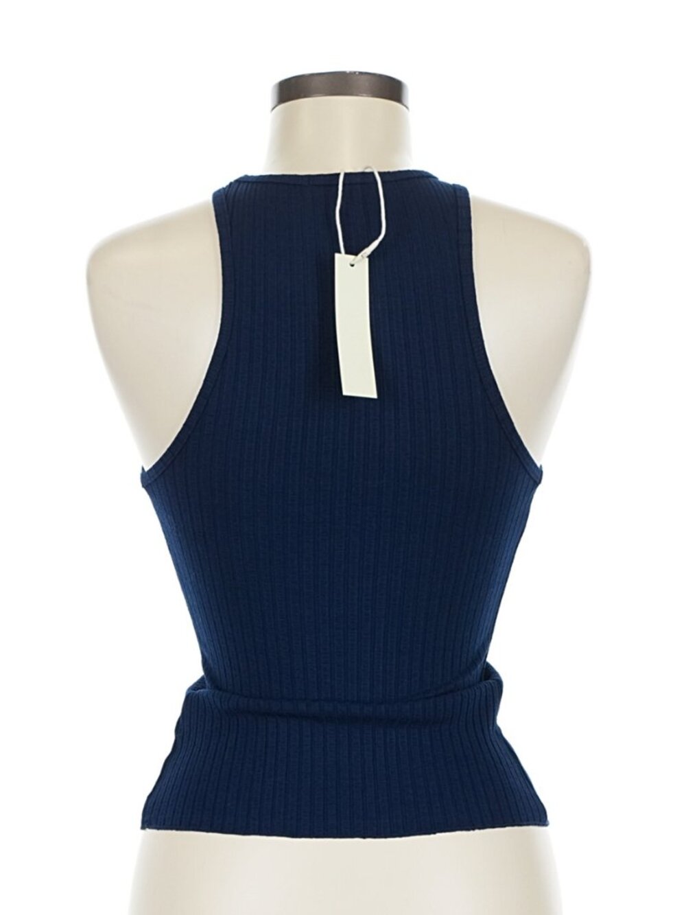 James Street Co Ribbed Razor Tank in Blue Medium NWT - Picture 3 of 5